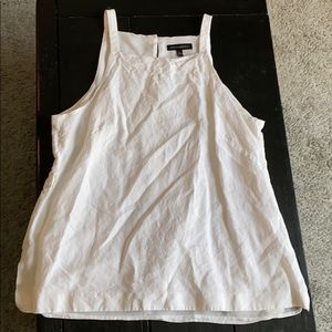 Banana Republic white linen top